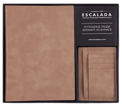 Ежедневник недатированный А5+, 160 листов "Фланстэр" черный, кожзам, картхолдер 100х140 мм - фото 1