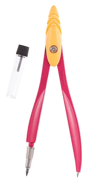 Циркуль школьный 120мм " NEON STUDY", с запасн.грифелем, металлический, ассорти, пластик.футляр, подвес, Maped - фото 5