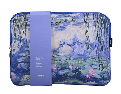 Папка А4 на молнии "ART. Моне К. Водяные лилии" кожзам, Schiller - фото 7