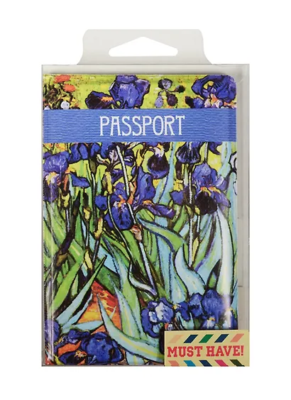 Обложка для паспорта Винсент Ван Гог Ирисы (ПВХ бокс) - фото 1