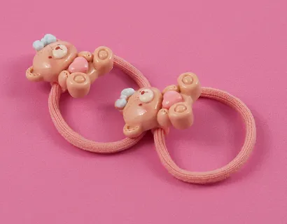 Набор резиночек Мишки (2шт) (пластик) (2,5см) (12-03907-B7) (Lafilaf) - фото 2