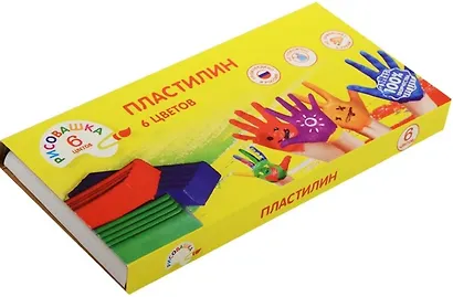 Пластилин "Рисовашка", 6 цветов - фото 3