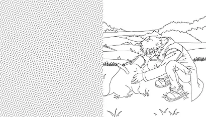 Человек-бензопила. Раскраска для настоящих фанатов - фото 4