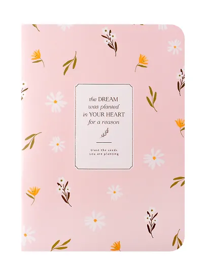 Тетрадь в клетку "April", 48 листов, скрепка, розовый - фото 1