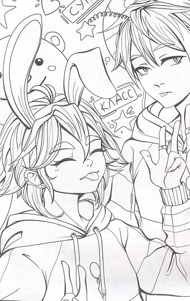 АНИМЕ-РАСКРАСКА. ГЕРОИ МАНГИ - фото 4