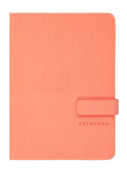 Ежедневник недат. А6+ 120л "Виннер" коралловый, кожзам, тв.переплет, блинтовое тиснение, магнит.клапан, офсет, ляссе - фото 1