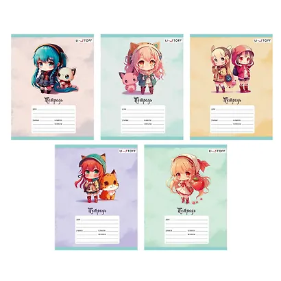 Тетрадь в клетку Listoff, "Девочки", 18 листов - фото 3