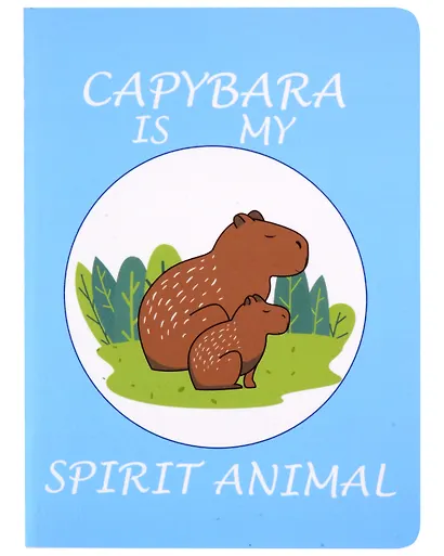 Записная книжка «Capibara is my spirit animal» А6, 32 листа в клетку, сшивка, в ассортименте - фото 5