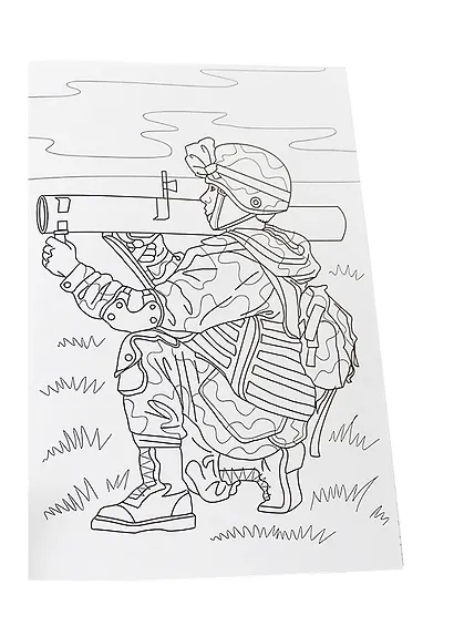 Раскраска с солдатиком. Сухопутные войска - фото 2