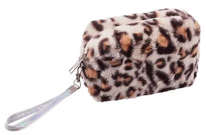 Косметичка плюшевая Леопардовый принт (18х8) (12-11957А-202411-B12) - фото 1