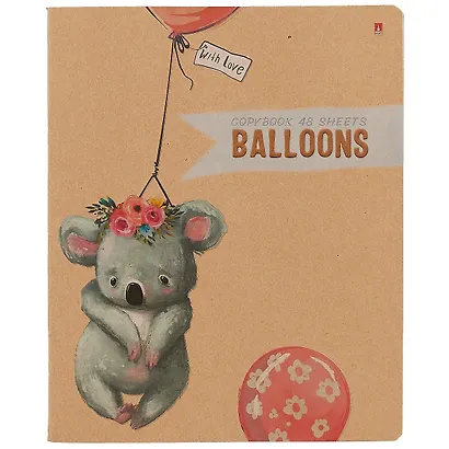 Тетрадь в клетку Альт, "Зверушки и шарики", 48 листов, в ассортименте - фото 5