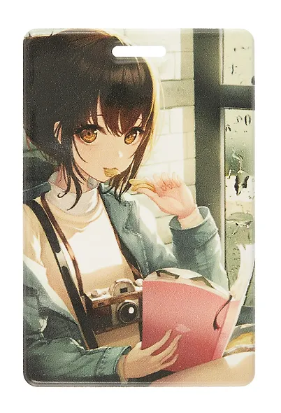 Чехол для карточек вертикальный Аниме Девушка с фотоаппаратом (ДК2023-447) - фото 1