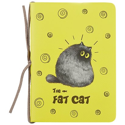 Записная книжка «Fat cat» А6, 58 листов в клетку, сшивка - фото 1