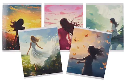 Тетрадь 48л кл. "Безмятежность" мел.картон, ассорти - фото 1