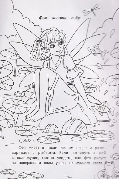 Феи и эльфы: книжка-раскраска - фото 3