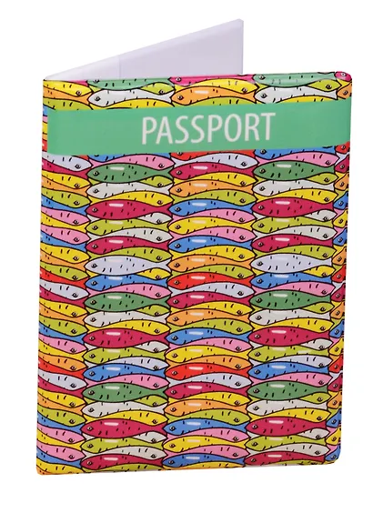 Обложка для паспорта The United States of Fish (рыбы) (ПВХ бокс) - фото 1