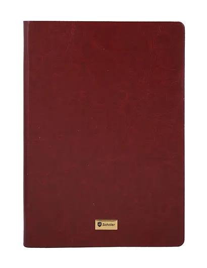 Книга для записей А5, 96 листов, нелинованная/в линейку, бордовая, Schiller - фото 4