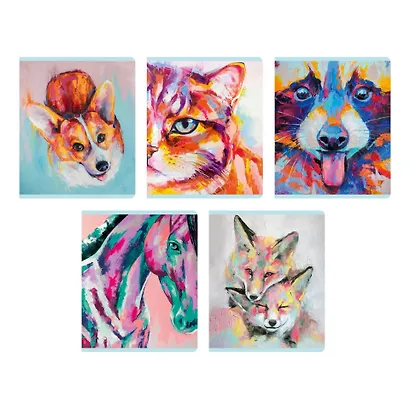 Тетрадь в клетку Listoff, "Живописные звери", 48 листов, в ассортименте - фото 1