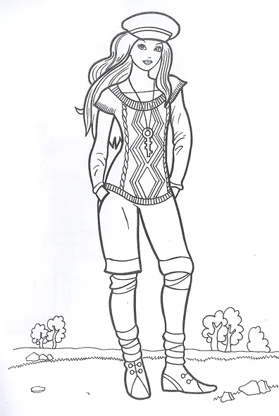 Юные модницы. Раскраска - фото 3