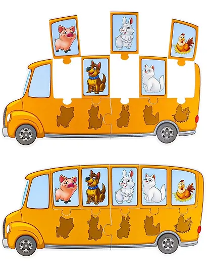 Настольная игра BRIGHT KIDS. Автобус знаний. ДОМАШНИЕ ЖИВОТНЫЕ - фото 2