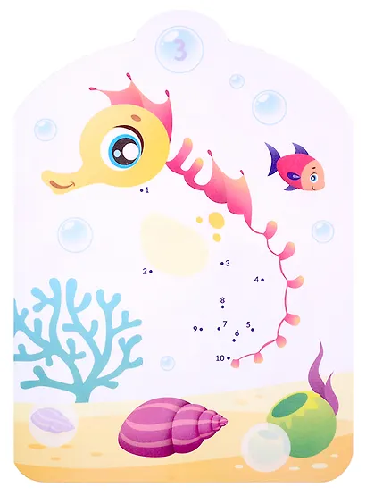 Морские приключения. Нарисуй по точкам от 1 до 10 - фото 4