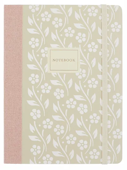 Книга для записей А5 80 листов в линейку, "Flowers" на резинке, в ассортименте - фото 6