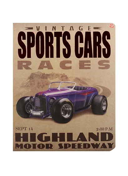 Тетрадь в клетку Academy Style, "Старинные авто", 48 листов, в ассортименте - фото 1