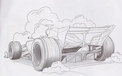 Спортивные машины. Раскраска - фото 3