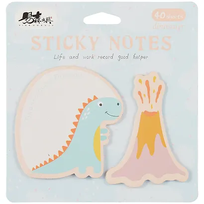 Закладки самоклеящиеся 2*40л "Дино" - фото 3