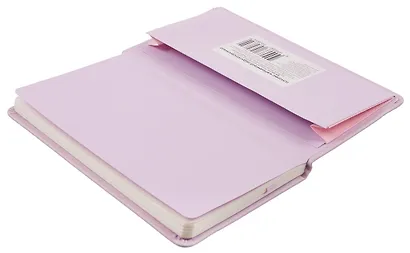 Планинг недат. 64л "Joy Book" ежевичное суфле, карманный, иск.кожа 7Б, скругл.углы, тонир.блок, резинка, офсет, ляссе - фото 3