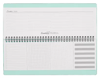 Планинг недат. 64л. "Наппа. Цветок" кожзам, мягк.преплет, тиснение фольгой, офсет, полускр.евроспираль - фото 7