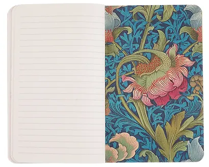 Книга для записей 130*210 32л "FLORA DESIGN. Inspired by William Morris (белые и розовые цветы)" скрепка - фото 9
