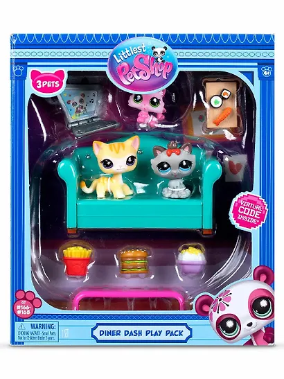 Игровой набор Littlest Pet Shop, "Обед с друзьями", 3 фигурки мини-животных с аксессуарами, подарочная упаковка, 4+ - фото 6