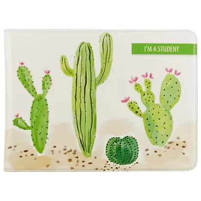 Обложка для студенческого Кактусы (СБ2017-036) - фото 1