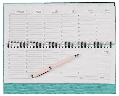 Планинг недат. 56л "Волна" настольный, 7БЦ, глянц.лам, евроспираль, офсет - фото 4