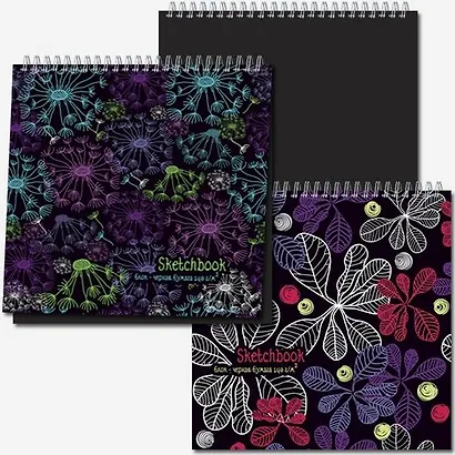Блокнот для зарисовок 28*28см 20л SKETCHBOOK BLACK SUPERBIG на гребне - фото 1