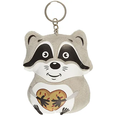 Брелок Маленькое счастье Енотик с печенькой (текстиль) - фото 1