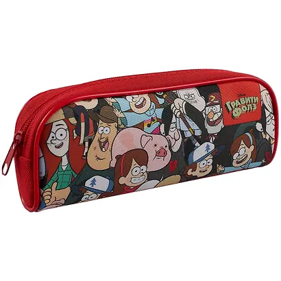 Пенал-косметичка "Гравити Фолз" 210*80*40, молния, ткань, инд.уп. - фото 1