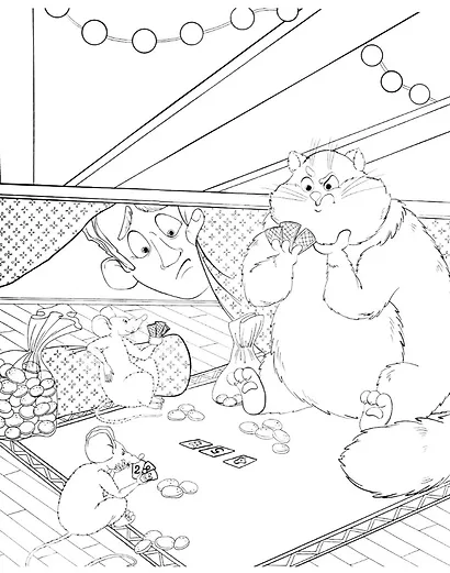 Кот и вот: раскраска - фото 2