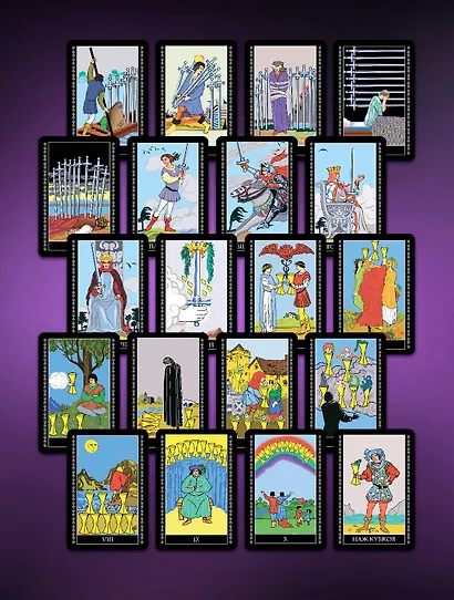 Таро Уэйта. Тайная колода Мастера. 78 карт + 2 новые карты Старших Арканов - фото 6