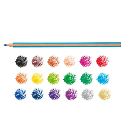 Карандаши цветные 18цв "Supercolor" шестигранные, к/к, подвес, Carioca - фото 2
