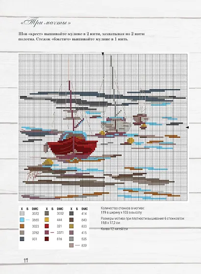 Французская вышивка крестом. Загадочный океан Изабель Вотье - фото 5