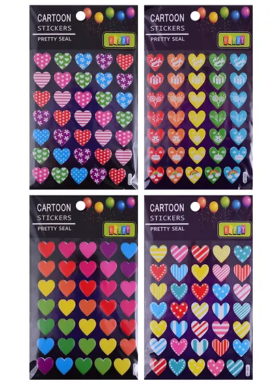 Наклейки EVA Сердца, микс 4 вида AF2 - фото 2