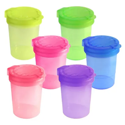 Стакан-непроливайка "Премиум" цветной с крышкой, ассорти, Стамм - фото 3