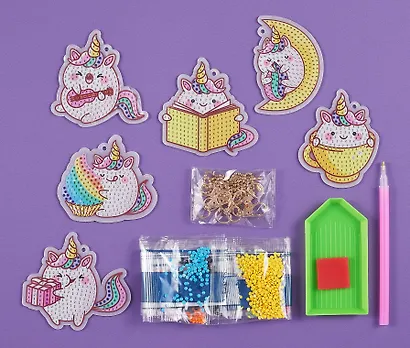 Набор для творчества "Алмазные брелоки. Единороги" 6 шт. - фото 2