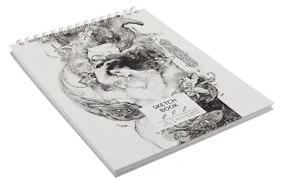 Скетчбук А4 60л "Малахитовые сны (Эксклюзив)" белый офсет, 100г/м2, тв.обложка, евроспираль - фото 3