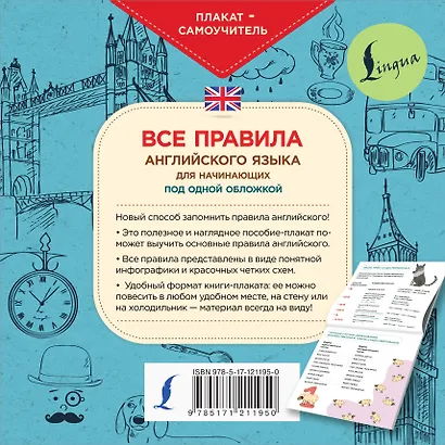 Все правила английского языка для начинающих под одной обложкой. Плакат-самоучитель - фото 2