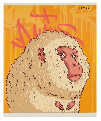 Тетрадь А5 48л кл. "Дикая природа" скрепка, мелов.картон, мат.ламинирование, поля, термопленка, уп. гофр., в ассортименте - фото 1