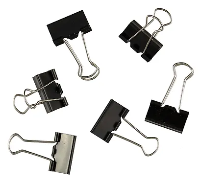 Зажимы для бумаг 32 мм 10 штук, черные - фото 9