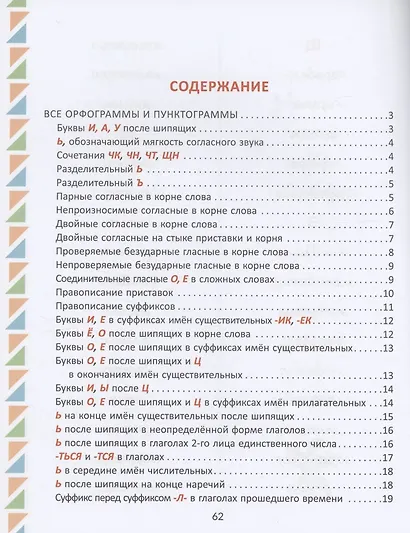 Все изучаемые орфограммы и пунктограммы русского языка, подсказки в выполнении грамматических разборов и запоминании словарных слов. 1-4 классы. - фото 2